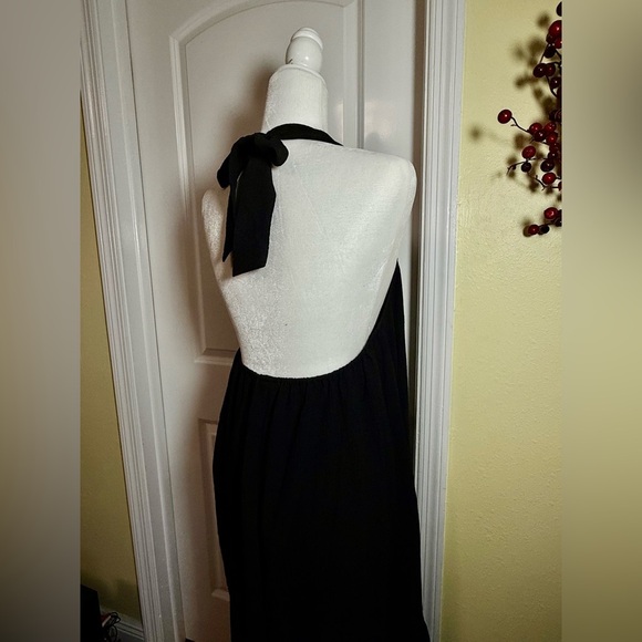 Women’s halter neckline hi-lo midi dress, BLACK, size large brand new! - Picture 4 of 7